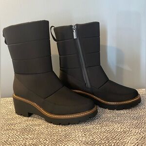 Blondo Dellia Waterproof Black Winter Snow Boots Lug Platform Heel sz 8 New